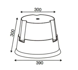 Twinco Easy Step olifantenpoot, rolkruk tot 150 kg, zwart — detail 2