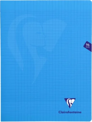 Clairefontaine schrift Mimesys voor ft A4+, 96 bladzijden, kaft in PP, seyès, blauw — schriften geniet