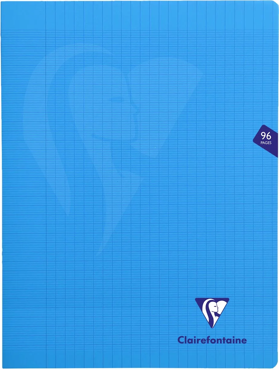 Clairefontaine schrift Mimesys voor ft A4+, 96 bladzijden, kaft in PP, seyès, blauw — schriften geniet