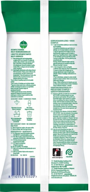 Dettol reiningsdoekjes desinfecterend, pak van 72 stuks — detail 2