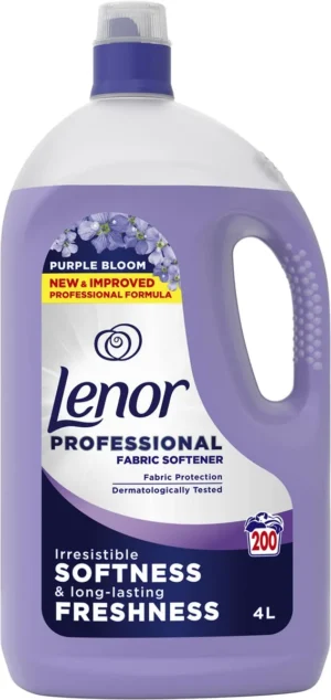 Lenor Professional wasverzachter paarse bloem, fles van 4 l — wasproduct