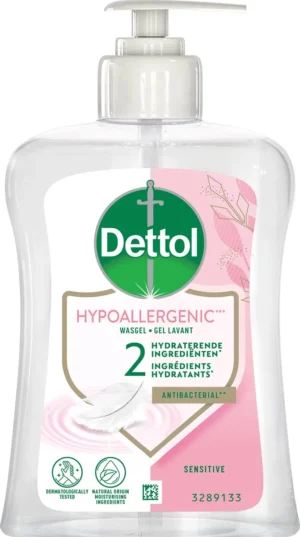 Dettol handzeep Hypoallergenic, hypoallergenic, flacon van 250 ml — zeepdispenser