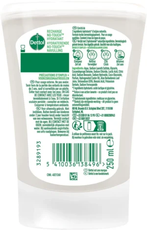 Dettol no touch handzeep Hydrate, aloë vera en bamboe, navulling van 250 ml — detail 2