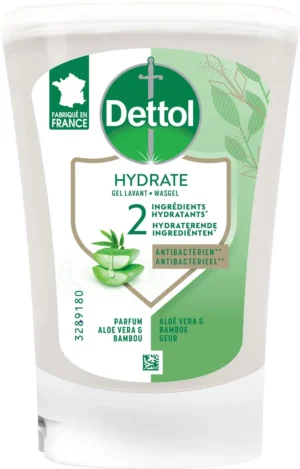 Dettol no touch handzeep Hydrate, aloë vera en bamboe, navulling van 250 ml — zeepdispenser