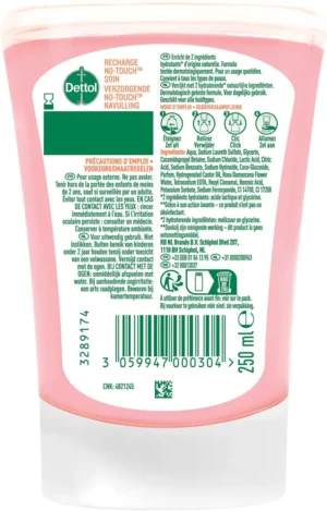 Dettol no touch handzeep Nourish, rozenwater en sheaboter, navulling van 250 ml — detail 2