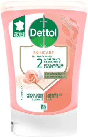 Dettol no touch handzeep Nourish, rozenwater en sheaboter, navulling van 250 ml — zeepdispenser