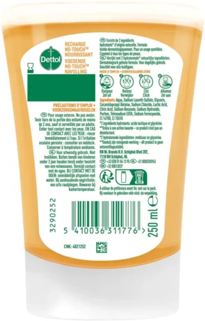 Dettol no touch handzeep Extra care, honing en vanille, navulling van 250 ml — detail 2