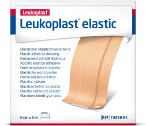Leukoplast elastische pleister, 6 cm x 5 m — ehbo-artikel