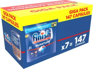 Finish Quantum Regular vaatwastabletten giga pack, pak van 147 capsules — afwasproduct