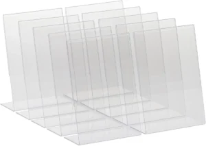 Europel folderhouder Budget, met L-voet, ft A6, staand, pak van 10 stuks — detail 2