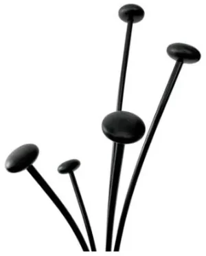 Kapstok met parapluhouder, 5 haken, zwart — detail 2