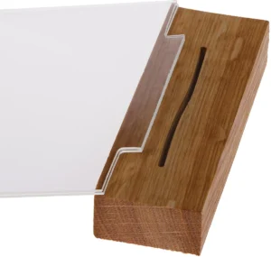 Europel folderhouder Premium, met houten T-voet, ft A6, liggend — detail 2