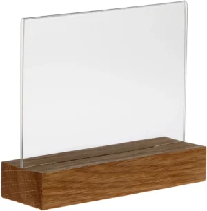 Europel folderhouder Premium, met houten T-voet, ft A6, liggend