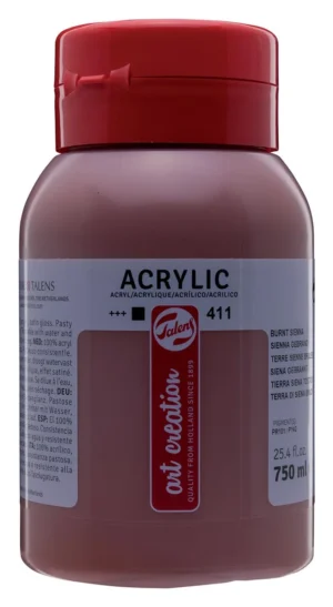 Talens Art Creation acrylverf flacon van 750 ml, sienna gebrand