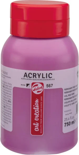 Talens Art Creation acrylverf flacon van 750 ml, permanentroodviolet