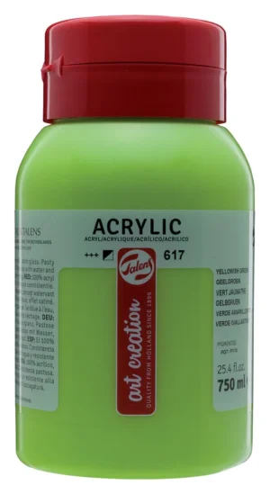 Talens Art Creation acrylverf flacon van 750 ml, geelgroen