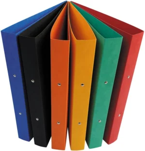 Bronyl ringmap, voor ft A4, uit glanskarton, 2 ringen van 25 mm, geassorteerde kleuren — ringmappen uit karton