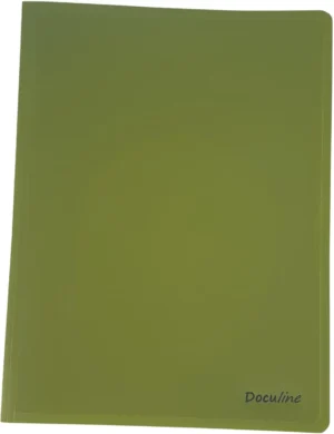 Bronyl showalbum Nature ft A4,, uit PP, 50 tassen, kaki groen — elastoboxen uit kunststof
