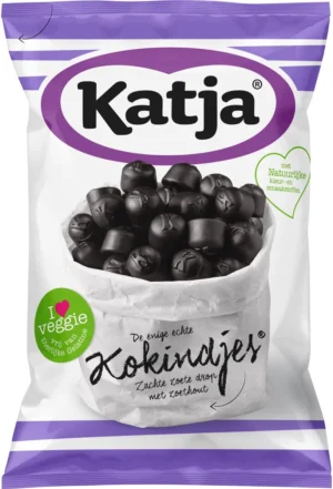 Katja Kokindjes snoep, zachte zoete drop met zoethout, zak van 295 g — drank en eetwaren