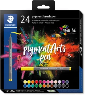 Staedtler Pigment Arts brush pen, etui van 24 stuks — speciale stiften