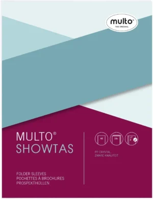 Multo geperforeerde showtas ft A5, 17-gaatsperforatie, glashelder, pak van 10 stuks