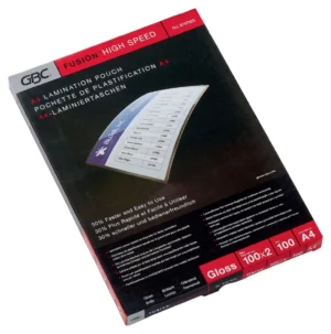 GBC HighSpeed lamineerhoes ft A4, 200 micron (2 x 100 micron), pak van 100 stuks — toebehoren voor lamineermachines