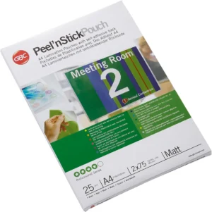 GBC Peel'n Stick lamineerhoes ft A4, 150 micron (2 x 75 micron), mat, pak van 25 stuks — toebehoren voor lamineermachines