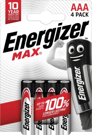 Blister van 4 Energizer Max AAA-LR03-E92 alkaline batterijen