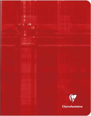 Clairefontaine schrift Metric, ft 16,5 x 21 cm, geruit 5x5 mm, rood — spiraalschriften met soepele kaft