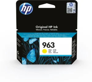 HP 963 inktcartridge in geel met onderdeelnummer 3JA25AE
