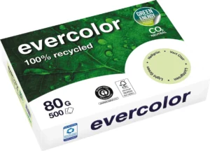 Clairefontaine Evercolor, gekleurd gerecycleerd papier, A4, 80 g, 500 vel, lichtgroen — gekleurd papier