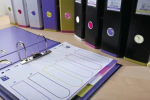 OXFORD MyColour tabbladen, formaat A4, uit gekleurde PP, 11-gaatsperforatie, 10 tabs — detail 2