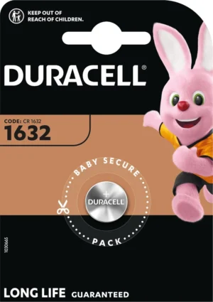 Duracell knoopcel Specialty Electronics CR1632, blister van 1 stuk — niet-oplaadbare batterijen
