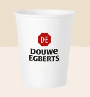 Douwe Egberts kartonnen bekers van 180 ml, pak van 100 stuks