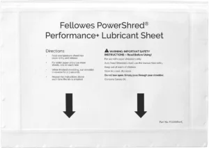 Fellowes Powershred Performance+ olievellen, pak van 10 vel — toebehoren voor papiervernietigers