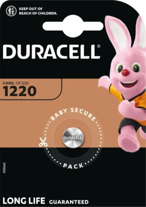 Duracell knoopcel Specialty Electronics CR1220, blister van 1 stuk — niet-oplaadbare batterijen