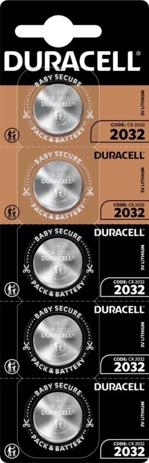 Duracell knoopcel Specialty Electronics CR2032, blister van 5 stuks — niet-oplaadbare batterijen
