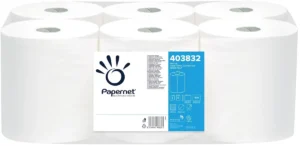 Papernet papieren handdoeken Maxi Centerfeed, 2-laags, 108 m, 450 vel, pak van 6 rollen — handdoeken en dispensers