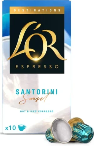 Pak Douwe Egberts L'Or Destinations koffiecapsules Santorini met 10 stuks