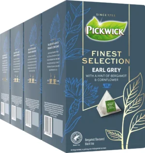 Pak Pickwick Finest Selection zwarte thee Earl Grey met 25 piramidevormige theezakjes