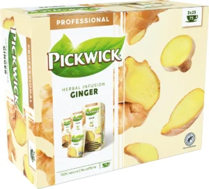 Pak Pickwick thee met gembersmaak met 25 zakjes