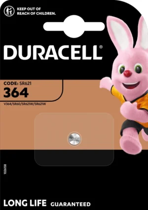 Duracell knoopcel 364, blister van 1 stuk — niet-oplaadbare batterijen