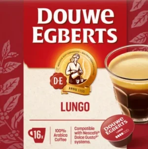 Pak Douwe Egberts Dolce Gusto koffiecapsules Lungo met 16 stuks