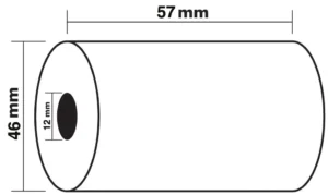 Exacompta thermische rekenrol ft 57 mm, D +-46 mm, asgat 12 mm, lengte 24 m, pak van 10 rollen — fax- en rekenrollen