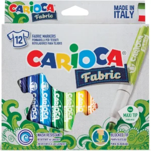 Carioca textielstift Fabric, kartonnen etui met 12 stiften — speciale stiften