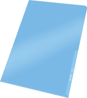 Leitz Premium L-map, PVC, ft A4, blauw, pak van 100 stuks — l-mappen uit kunststof
