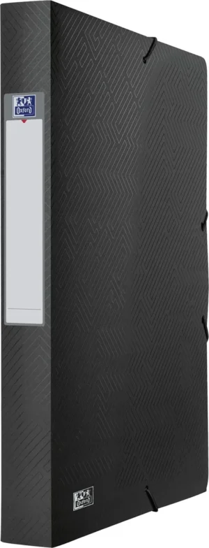 Zwarte Oxford Urban elastobox uit PP met elastosluiting, 24 × 32 cm