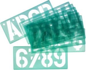 Linex lettersjabloon van 100 mm, set van 10 stuks — letter- en tekensjablonen