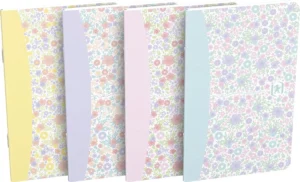 Oxford Floral softcover notitieblok, ft 9 x 14 cm, 30 vel, gelijnd, 4 geassorteerde designs — schriften geniet