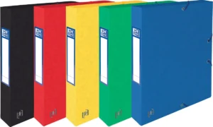Elba elastobox Oxford Top File+ rug van 4 cm, geassorteerde kleuren — dossiermappen uit karton